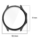 WANLONFENG For Oppo Watch X2 / OnePlus Watch 3 46mm Watch Case  PC Frame Cover with Tempered Glass Screen Protector - Black - 7