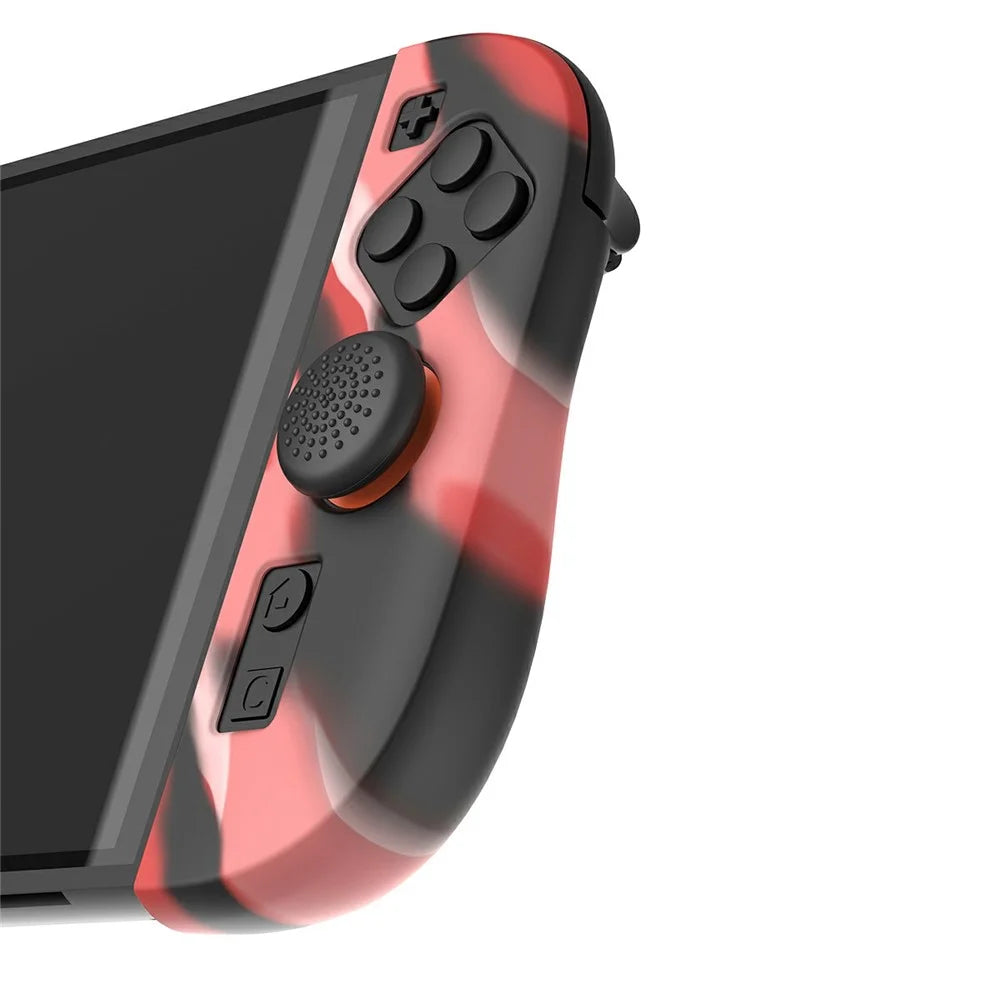 IPEGA PG-SW2083 1 Pair For Nintendo Switch 2 Joy-Pad Controller  Silicone Case with 4Pcs Joystick Caps - Black Blue  /  Black Red - 3
