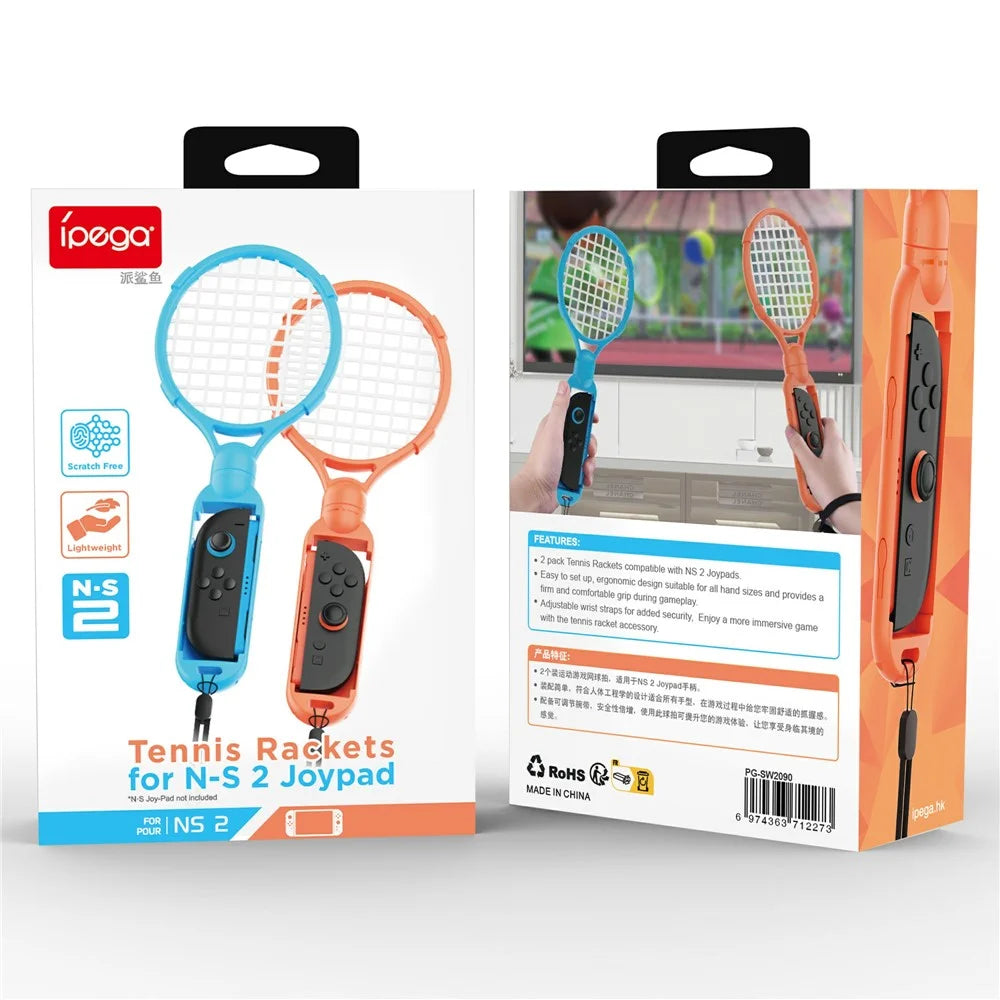 IPEGA PG-SW2090 2Pcs For Nintendo Switch 2 Joy-Pad Controller Tennis Racket Style Handle Grips with Wrist Straps - 5