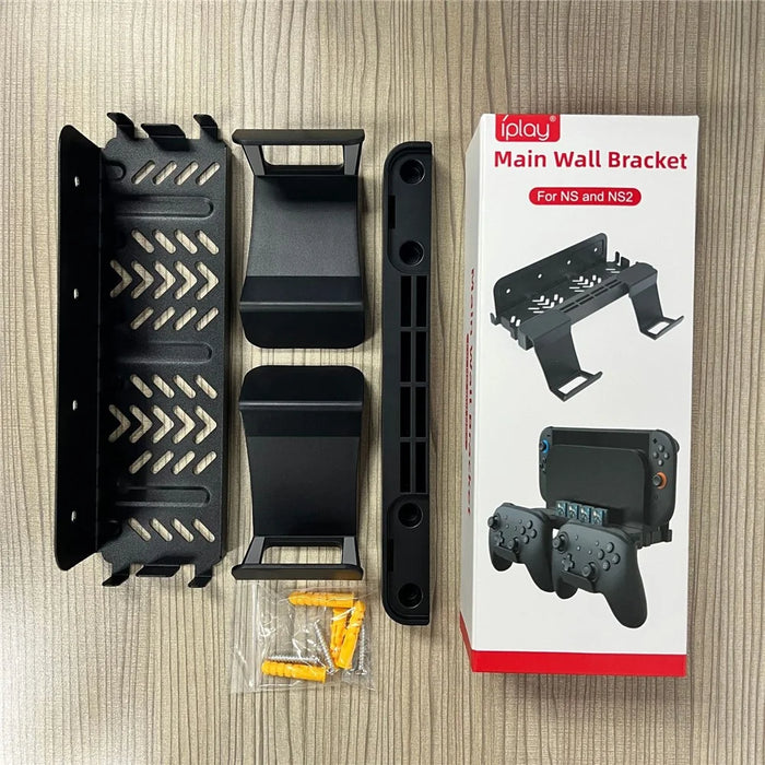 IPLAY HBS-2836 For Nintendo Switch / Switch 2 Joycon Controller Wall Mount Hanging Bracket Game Card Storage Rack - 6