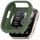 For Huami Amazfit Bip 6 (A2435) Watch Case Soft Silicone Hollow Watch Frame Cover - Dark Green - 1