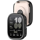 For Huami Amazfit Bip 6 (A2435) Watch Case Rhinestone Decor Hollow Electroplating PC Watch Cover - Black - 3