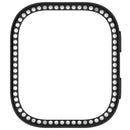For Huami Amazfit Bip 6 (A2435) Watch Case Rhinestone Decor Hollow Electroplating PC Watch Cover - Black - 6