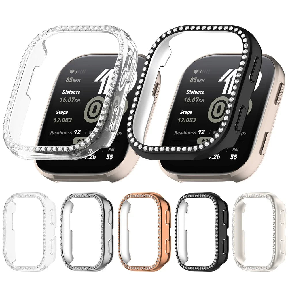 For Huami Amazfit Bip 6 (A2435) Clear Watch Case Rhinestone Decorative Hollow Design PC Watch Cover - 7