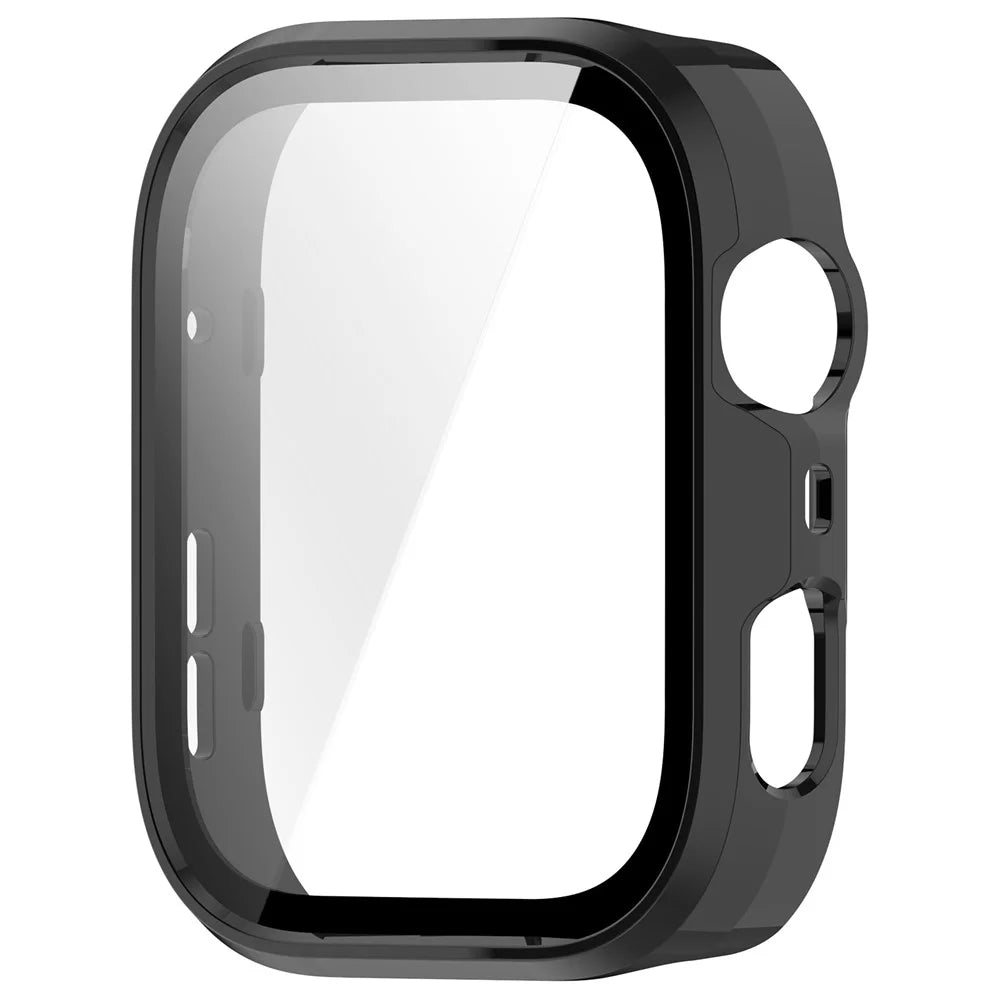 For Huawei Watch Fit 4 Pro Watch Case PC Frame Cover with Tempered Glass Screen Film - Black - 4