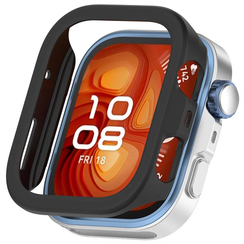 For Huawei Watch Fit 4 Pro Watch Case Half-Wrapped Hollow Hard PC Protective Cover - Black - 1