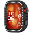 For Huawei Watch Fit 4 Pro Watch Case Rhinestone Decor Hollow Electroplating PC Watch Cover - Black - 2