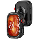 For Huawei Watch Fit 4 Pro Watch Case Rhinestone Decor Hollow Electroplating PC Watch Cover - Black - 3