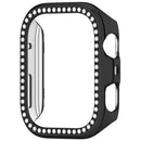 For Huawei Watch Fit 4 Pro Watch Case Rhinestone Decor Hollow Electroplating PC Watch Cover - Black - 4