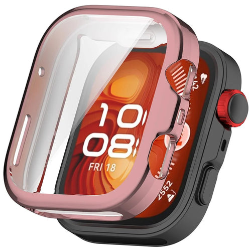 For Huawei Watch Fit 4 Pro Watch Case Full Coverage Flexible TPU Electroplating Cover - Pink - 1