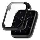 For Oppo Watch SE Watch Case PC Frame with Tempered Glass Screen Film - Black - 1