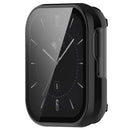 For Oppo Watch SE Watch Case PC Frame with Tempered Glass Screen Film - Black - 4