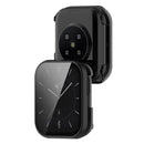 For Oppo Watch SE Watch Case PC Frame with Tempered Glass Screen Film - Black - 5