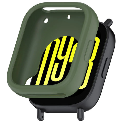 For Xiaomi Redmi Watch 5 Lite Silicone Watch Case Shockproof Bumper Frame - Dark Green - 1