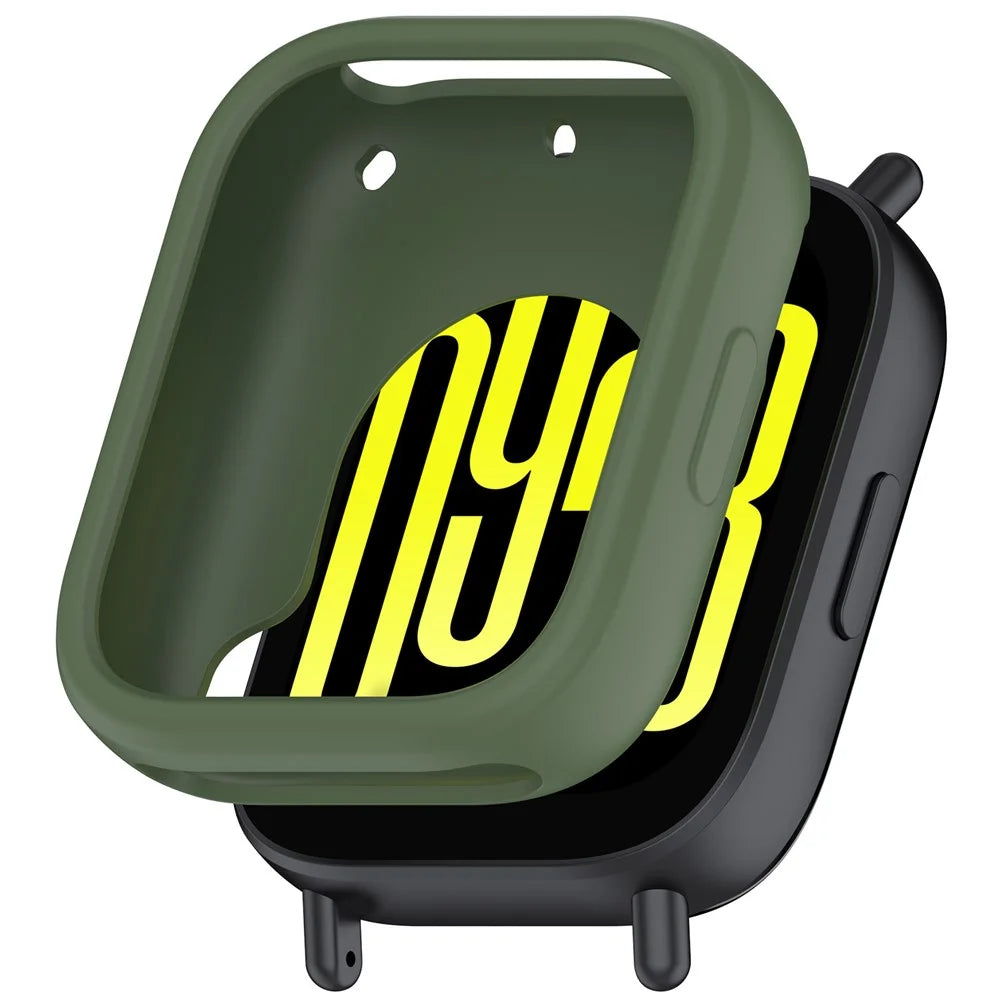 For Xiaomi Redmi Watch 5 Active Silicone Watch Case Shockproof Bumper Frame - Dark Green - 1