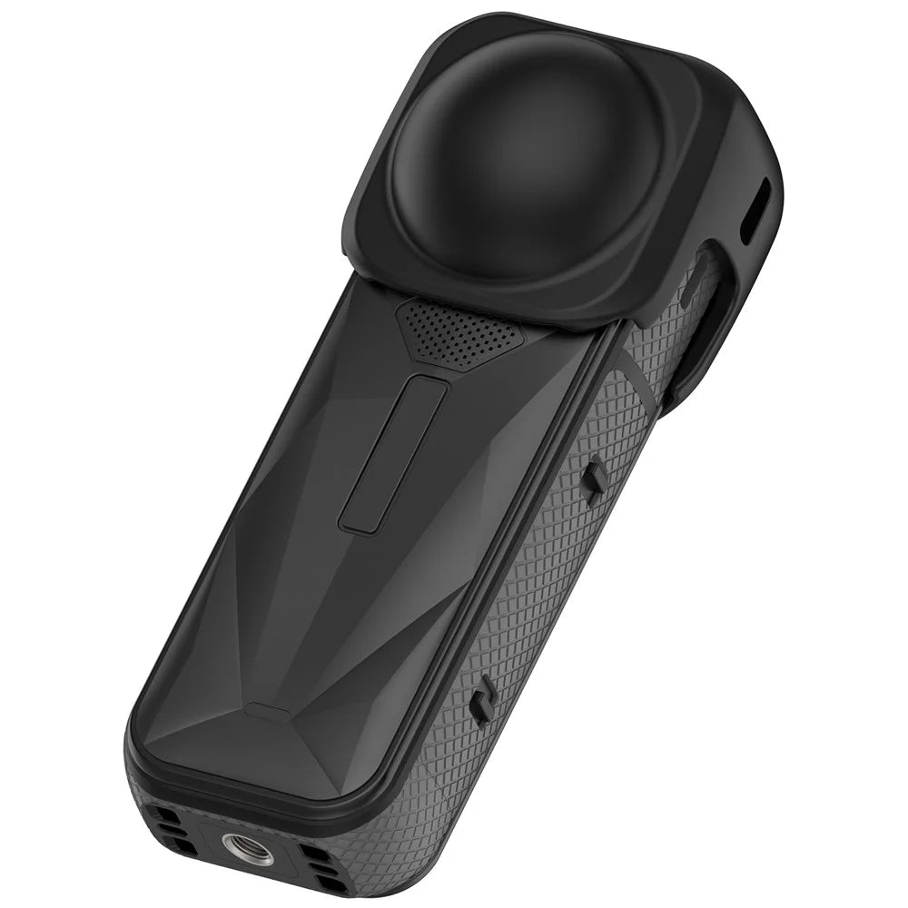 For Insta360 X5 / X4 Anti Scratch Camera Lens Protective Cover Flexible Silicone Case - Black - 6