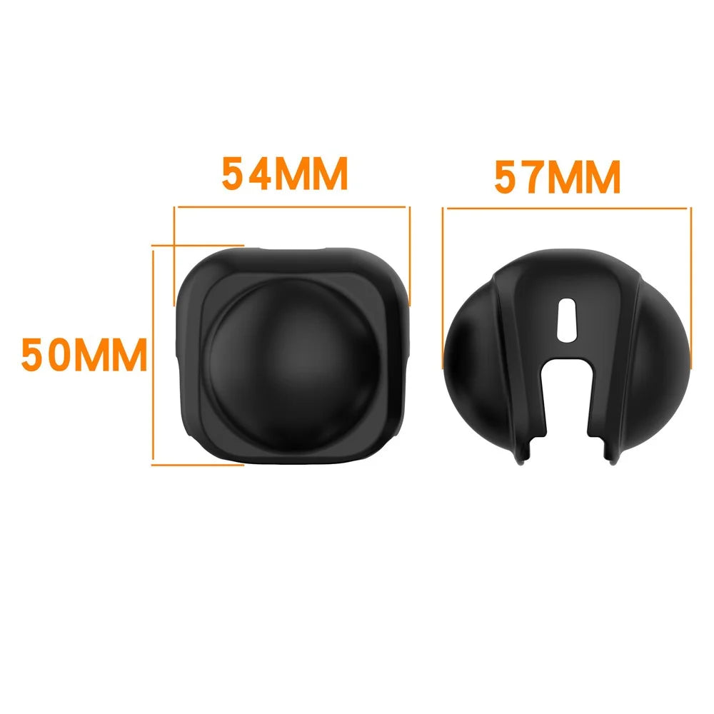 For Insta360 X5 / X4 Anti Scratch Camera Lens Protective Cover Flexible Silicone Case - Black - 7