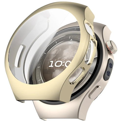 For Huawei Watch 5 46mm Watch Case Full Coverage Flexible TPU Electroplating Cover - Gold - 1