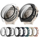 For Huawei Watch 5 42mm Watch Case PC Frame Cover with Tempered Glass Screen Film - Black - 7