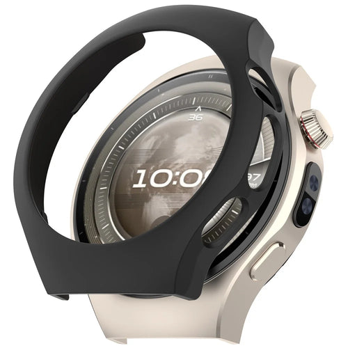For Huawei Watch 5 42mm Case Half-Wrapped Hollow Hard PC Watch Cover - Black - 1