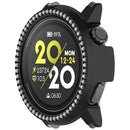 For Coros Pace 3 Watch Case Rhinestone Decor Hollow Electroplating PC Watch Cover - Black - 2