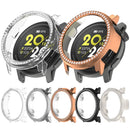 For Coros Pace 3 Watch Case Rhinestone Decor Hollow Electroplating PC Watch Cover - Black - 7