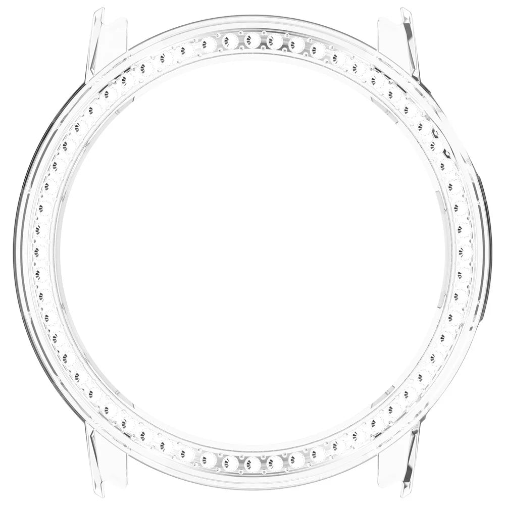 For Coros Pace 3 Clear Watch Case Rhinestone Decorative Hollow Design PC Watch Cover - 6