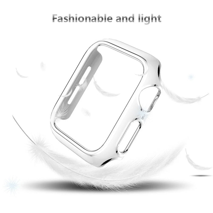 Electroplating PC Frame Protective Cover for Apple Watch Series SE3 / SE2 / SE1 /  6 / 5 / 4 40mm - White / Silver - 3