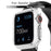 Electroplating PC Frame Protective Cover for Apple Watch Series SE3 / SE2 / SE1 /  6 / 5 / 4 40mm - White / Silver - 5