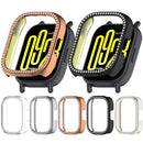 For Xiaomi Redmi Watch 5 Lite Clear Watch Case Rhinestone Decorative Hollow Design PC Watch Cover - 7