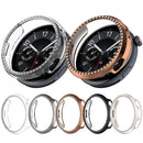 For vivo Watch 5 Watch Case Rhinestone Decor Hollow Electroplating PC Watch Cover - Black - 7