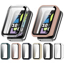 For Honor Band 10 Watch Case PC Frame Cover with Tempered Glass Screen Film - Black - 7