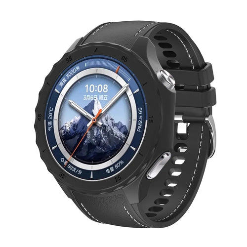 For Oppo Watch X2 Silicone Case Smart Watch Protective Cover - Black - 1