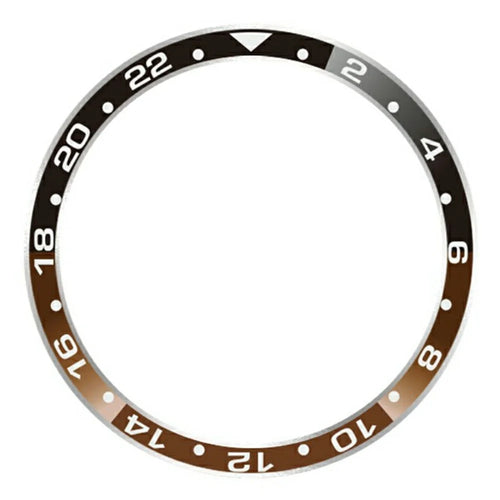 For Samsung Galaxy Watch 7 6 5 4 40mm Bezel Ring Aluminum Alloy Dual Color Protective Cover - Black + Tan - 1