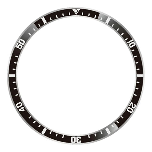 For Samsung Galaxy Watch Ultra 47mm Bezel Ring Anti Scratch Aluminum Alloy Adhesive Cover - Black / White Characters - 1