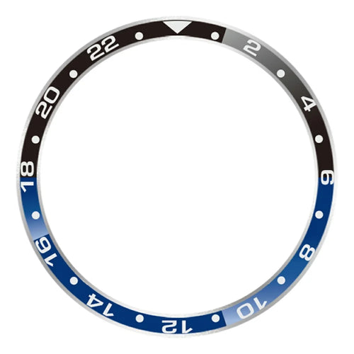 For Samsung Galaxy Watch Ultra 47mm Bezel Ring Aluminum Alloy Dual Color Protective Cover - Black + Blue - 1