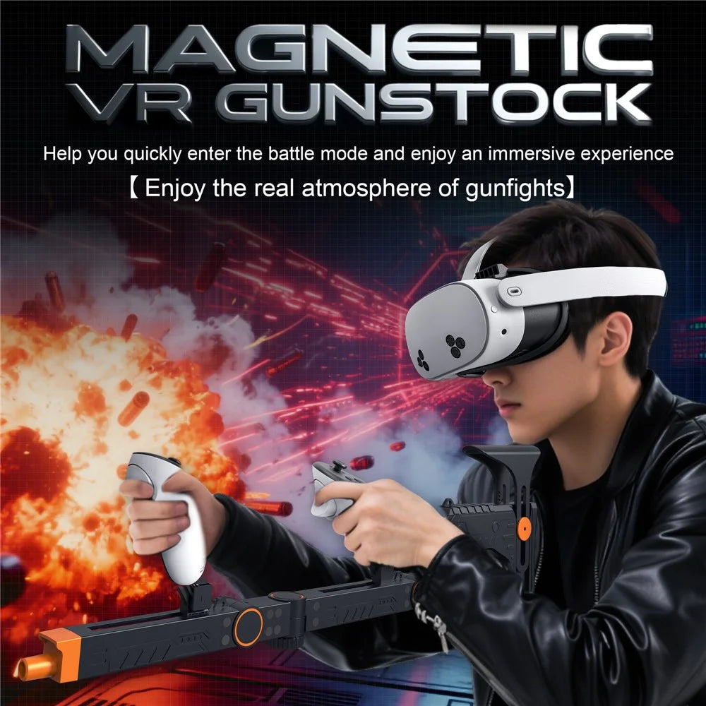 STARTRC GAMES For Meta Quest 3S  /  Quest 3 Magnetic VR Gunstock Enhanced Shooter Gaming Experience - 2