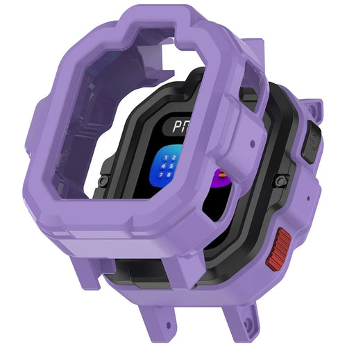 For Ticktalk 5 TPU Watch Case Hollow Design Watch Protective Cover - Purple - 1