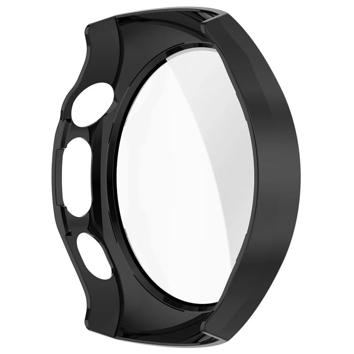 WANLONFENG For Huawei Watch 5 46mm Watch Case  PC Frame Cover with Tempered Glass Screen Protector - Black - 5