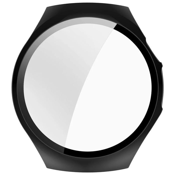 WANLONFENG For Huawei Watch 5 46mm Watch Case  PC Frame Cover with Tempered Glass Screen Protector - Black - 6