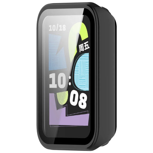 WANLONFENG For Honor Band 10 Watch Case  PC Frame Cover with Tempered Glass Screen Protector - Black - 2