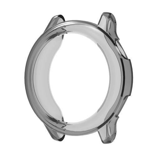 For Garmin Vivoactive 6 Protective Watch Case Soft TPU Hollow Out Cover - Transparent Black - 1