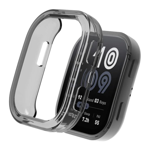 For Huami Amazfit Bip 6 Protective Watch Case Soft TPU Hollow Out Cover - Transparent Black - 1