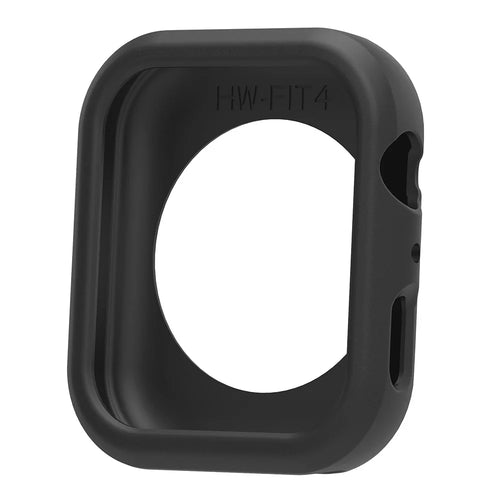 For Huawei Watch Fit 4 Silicone Watch Case Shockproof Bumper Frame - Black - 1