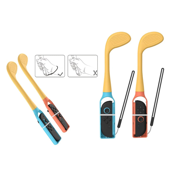DOBE FOMIS ELECTRONICS TNS-3182 For Nintendo Switch 2 / Switch / Switch OLED 2Pcs Joy-Con Left Right Controllers Golf Club Grip Handle - 3