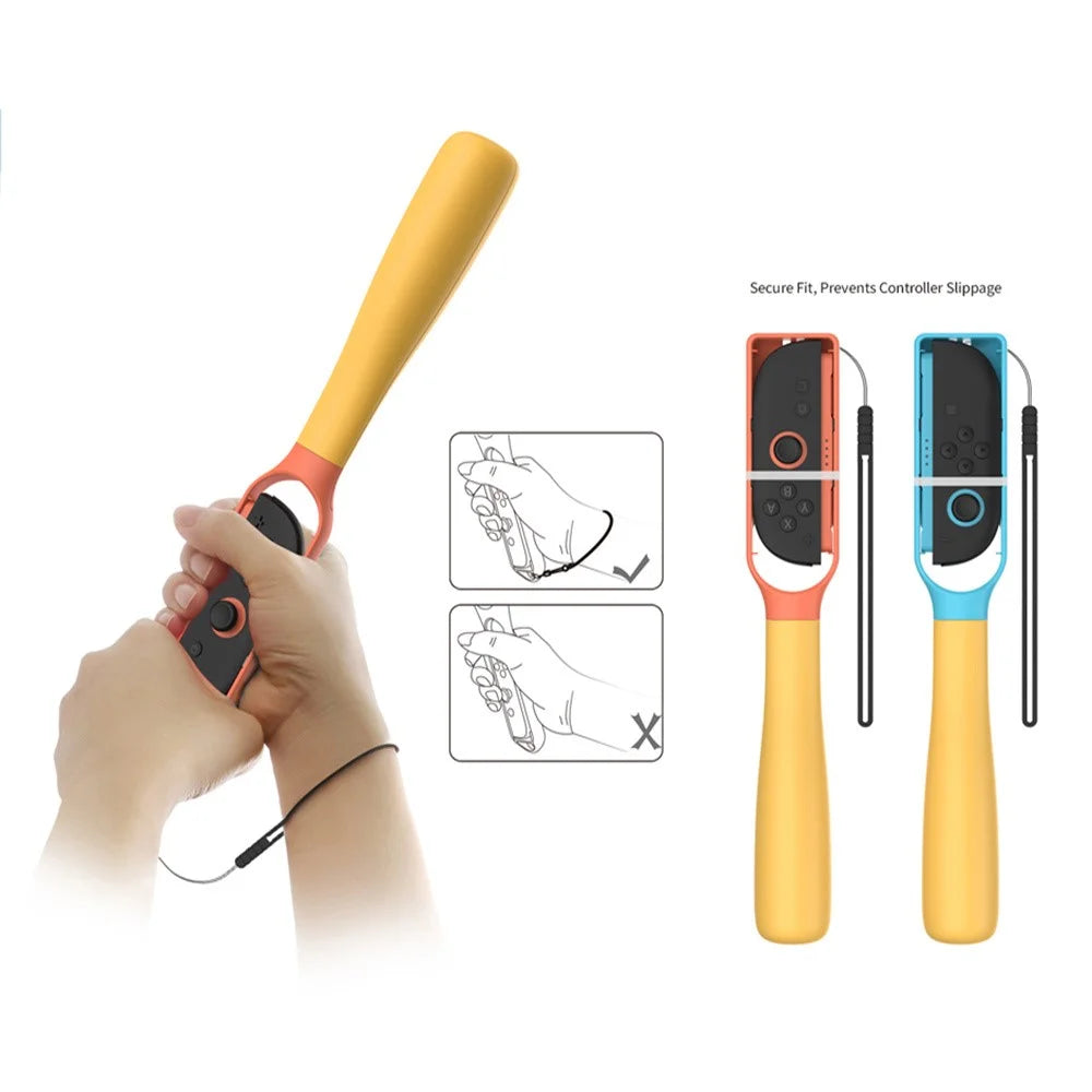 DOBE TNS-5102 2Pcs Baseball Bat Grip for Nintendo Switch 2 / Switch / Switch OLED Joy-Con Controller Holder - 2