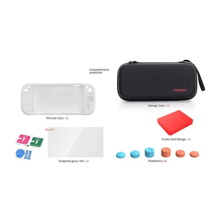 DOBE TNS-5111 For Nintendo Switch 2 10 in 1 Kit with Storage Bag Silicone Protective Cover Screen Protector Game Card Box - 7