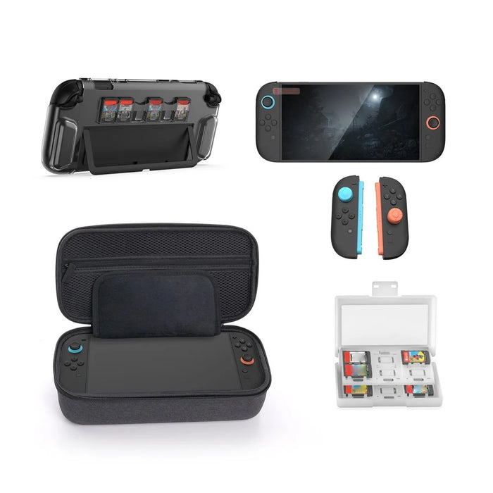 DOBE TNS-5112 10 in 1 For Nintendo Switch 2 Console Carrying Case Crystal Protective Cover Screen Protector Game Card Box - 3