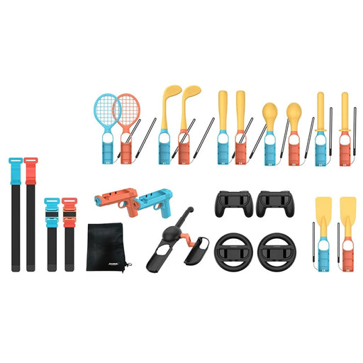 DOBE TNS-5113 For Nintendo Switch 2 24 in 1 Motion Gaming Kit with Tennis Racket / Fishing Rod / Shooting Gun Joy-Con Holder - 1