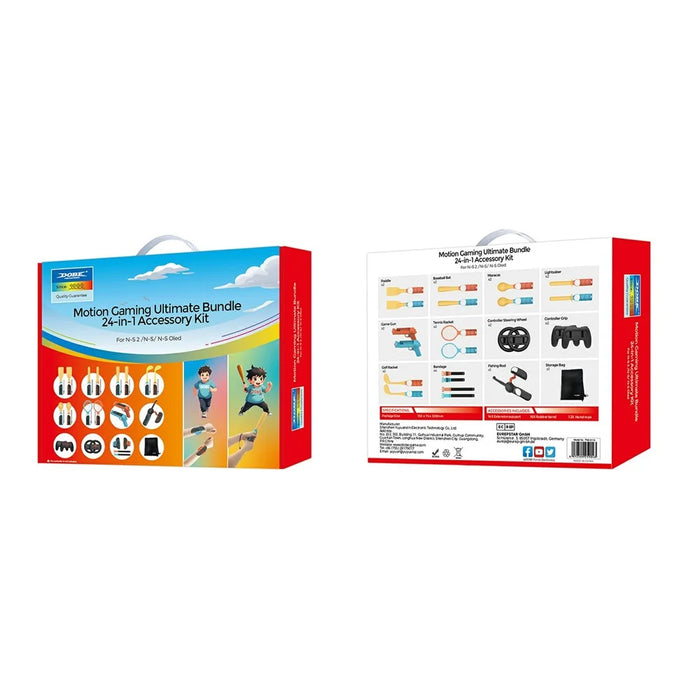 DOBE TNS-5113 For Nintendo Switch 2 24 in 1 Motion Gaming Kit with Tennis Racket / Fishing Rod / Shooting Gun Joy-Con Holder - 2